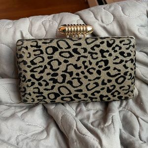 Animal print clutch